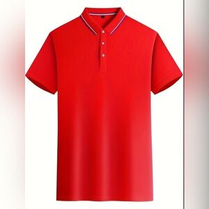 Vibrant Red Polo Shirt for Men
